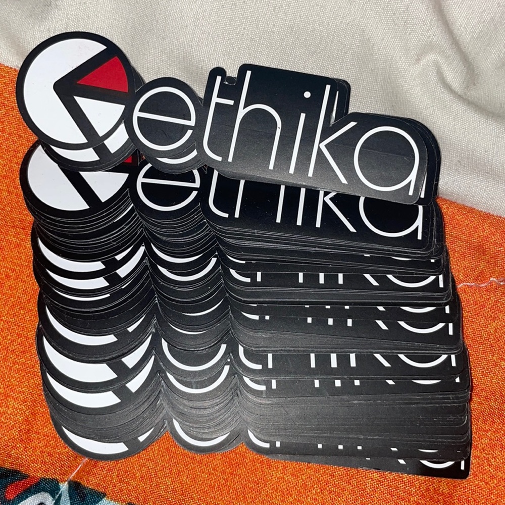 10 Ethika brand stickers